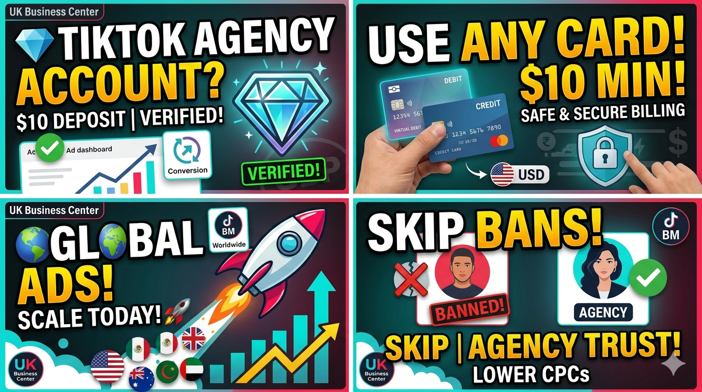 TikTok Ads Agency Account + Business Center | $10 Min. Self-Deposit | Worldwide Targeting (Verified & Ready)